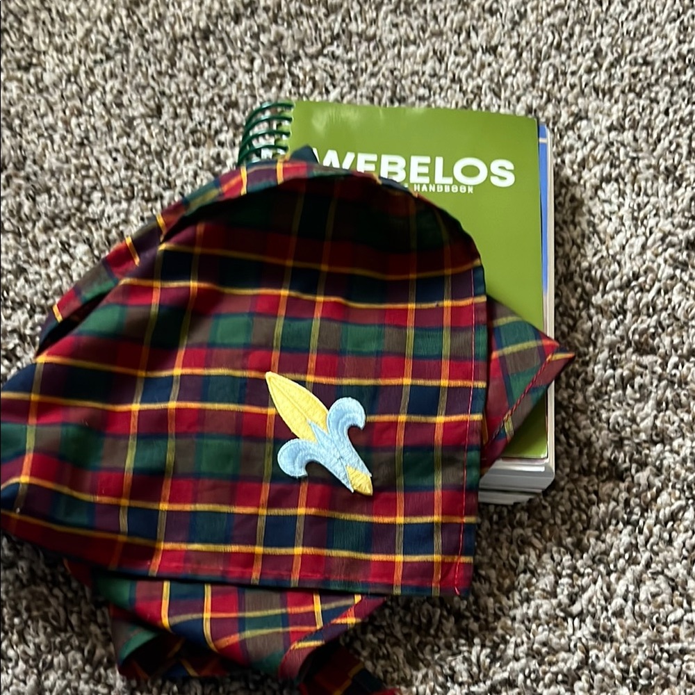 Webelos Plaid Neckerchief and Book